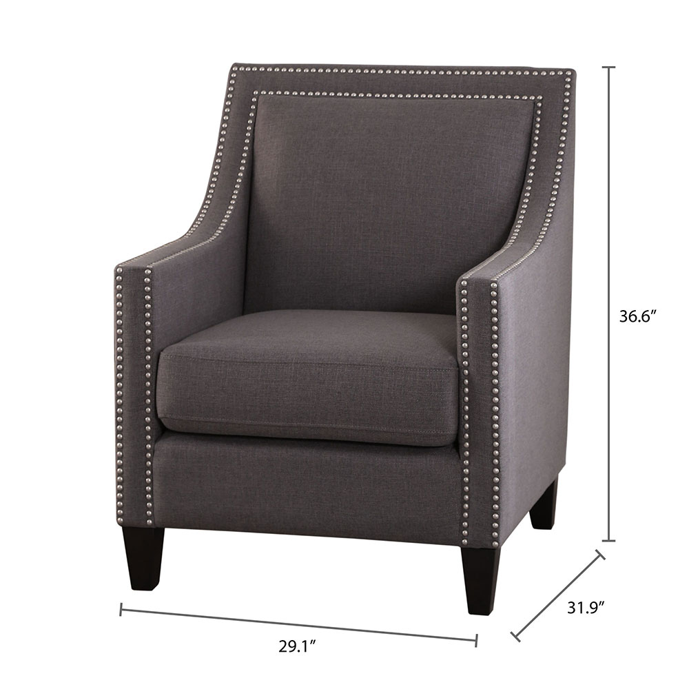 Adrienne Accent Chair, Grey – Bamboo 500